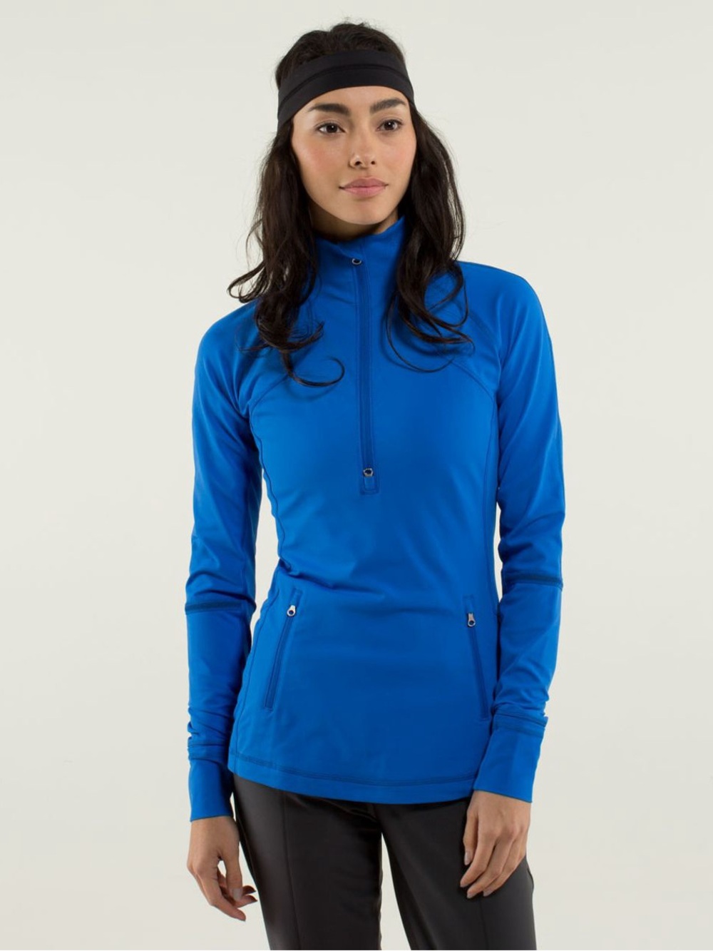 Lululemon Race With Grace 1/2 Zip Baroque Blue Women’s Size 8